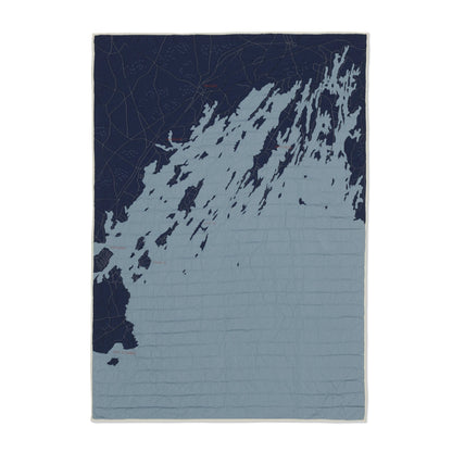 Haptic Lab - Casco Bay Quilt: Steel Blue & Navy - PMA Store at the Portland Museum of Art, Maine