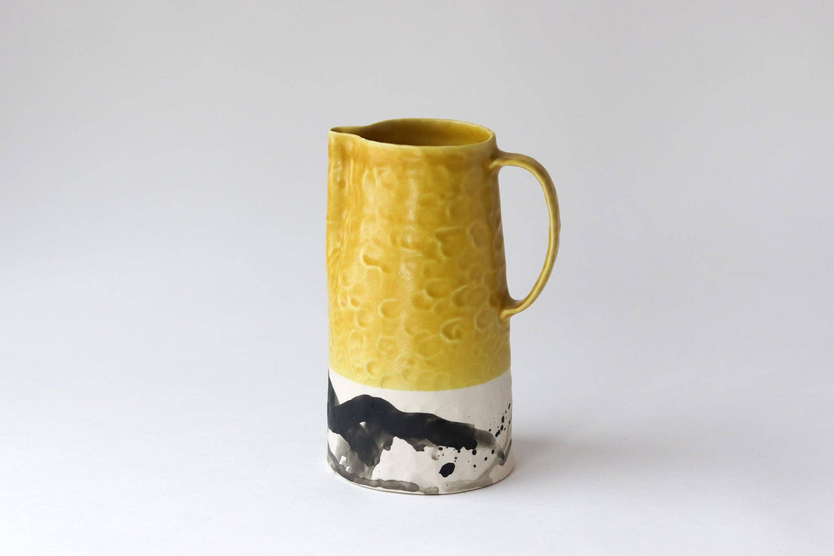 Elizabeth Benotti Ceramics - Splatter Pitcher: Seafoam - PMA Store at the Portland Museum of Art, Maine