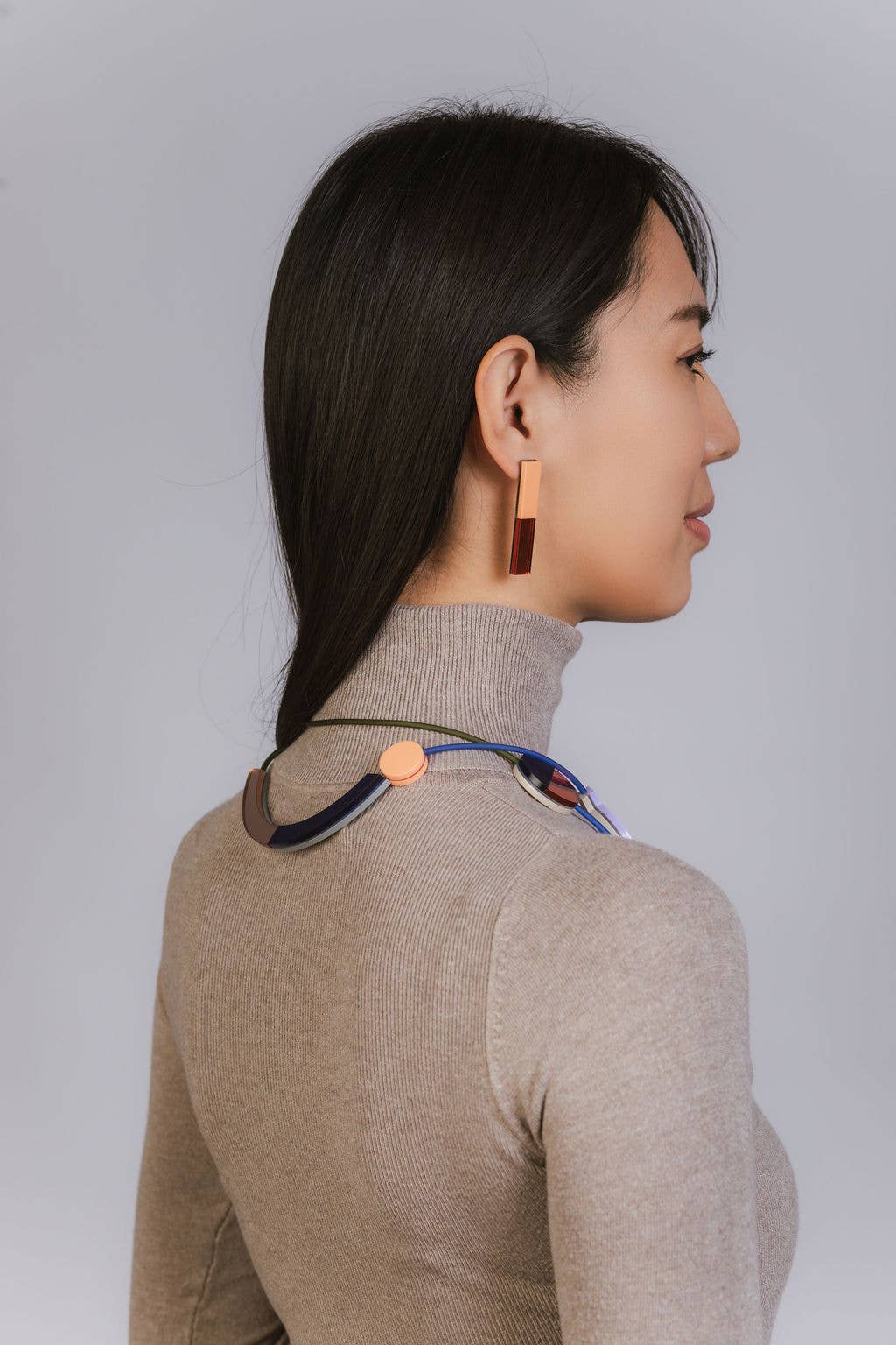 Pamela Coromoto - NEW Memphis versatile Maxi Necklace - Orange