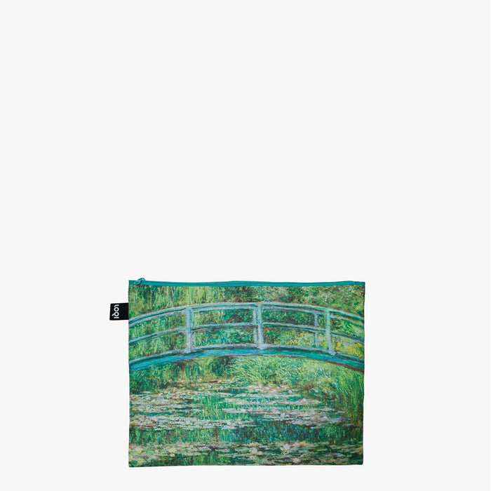 LOQI LLC - The Japanese Footbridge, Wild Poppies near Argenteuil, Water Lillies Recycled Zip Pockets