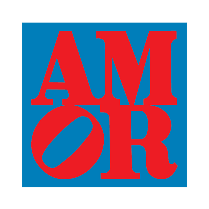 Apply Stickers - AMOR by Robert Indiana (Valentines) - Die-Cut Sticker