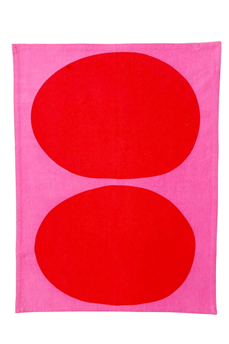 See Design - Tea Towels (Set of 2): Rocks Red/Pink