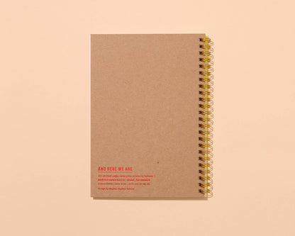 And Here We Are - Letterpress A5 Spiral Notebook—Oyster (Seafood Beach Summer) - PMA Store at the Portland Museum of Art, Maine