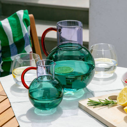 Block Design US - Pablo Glass Jug - Large: Pink Yellow Green