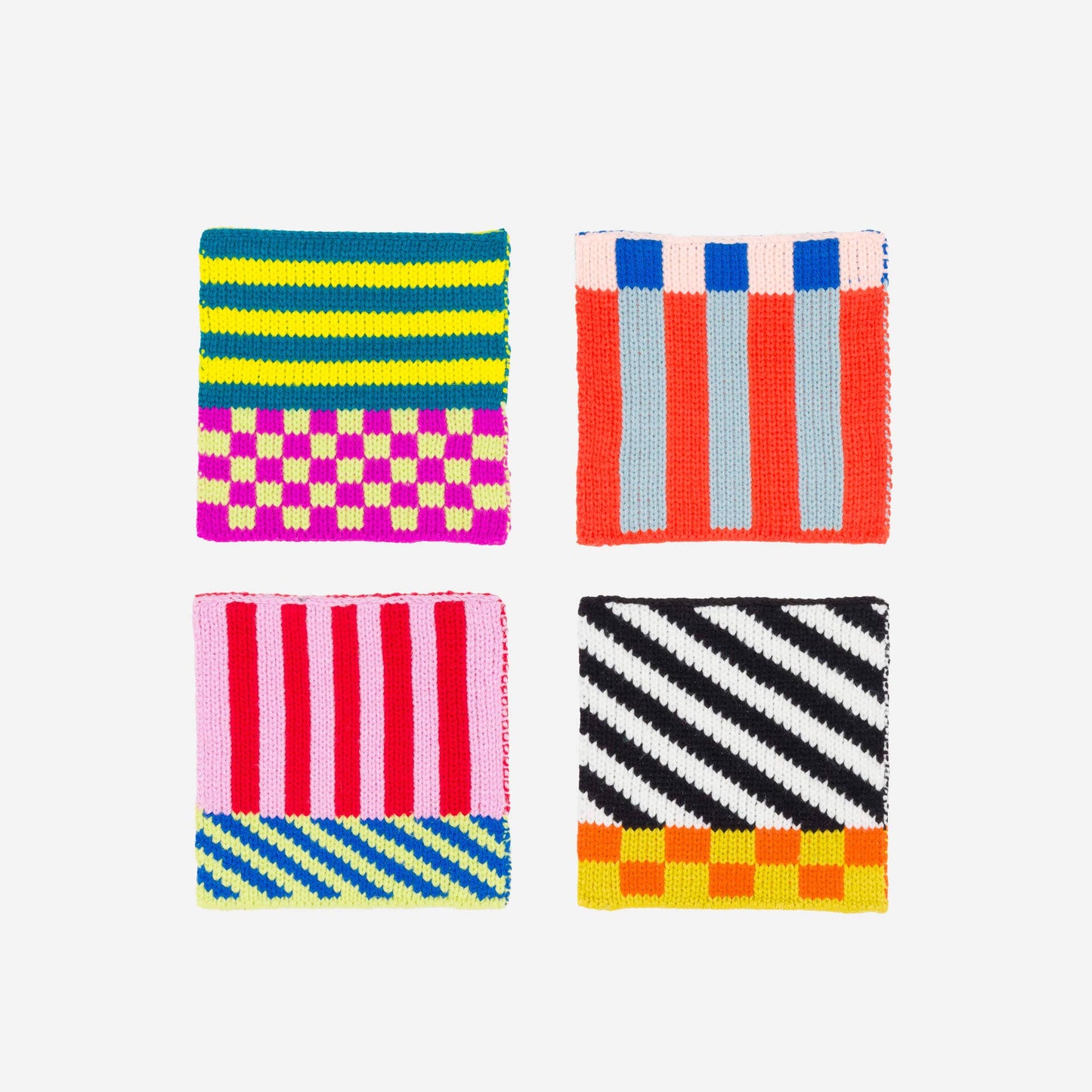 VERLOOP | knits - Pattern Patch Coaster Set: Candy