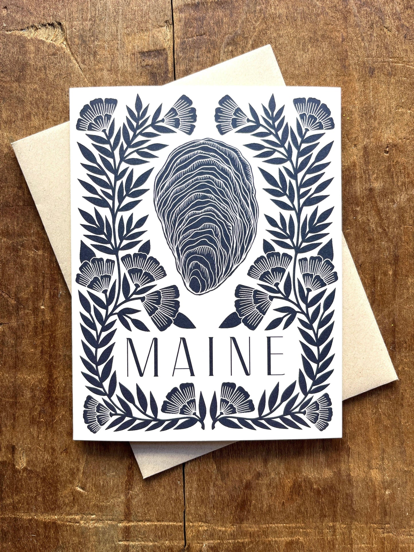 Katharine Watson - Maine Oyster Greeting Card: Single Card - PMA Store at the Portland Museum of Art, Maine