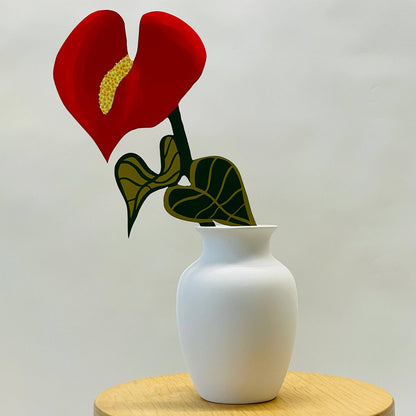 FOREVER FLOWER - ANTHURIUM WITH LEAVES - PMA Store at the Portland Museum of Art, Maine