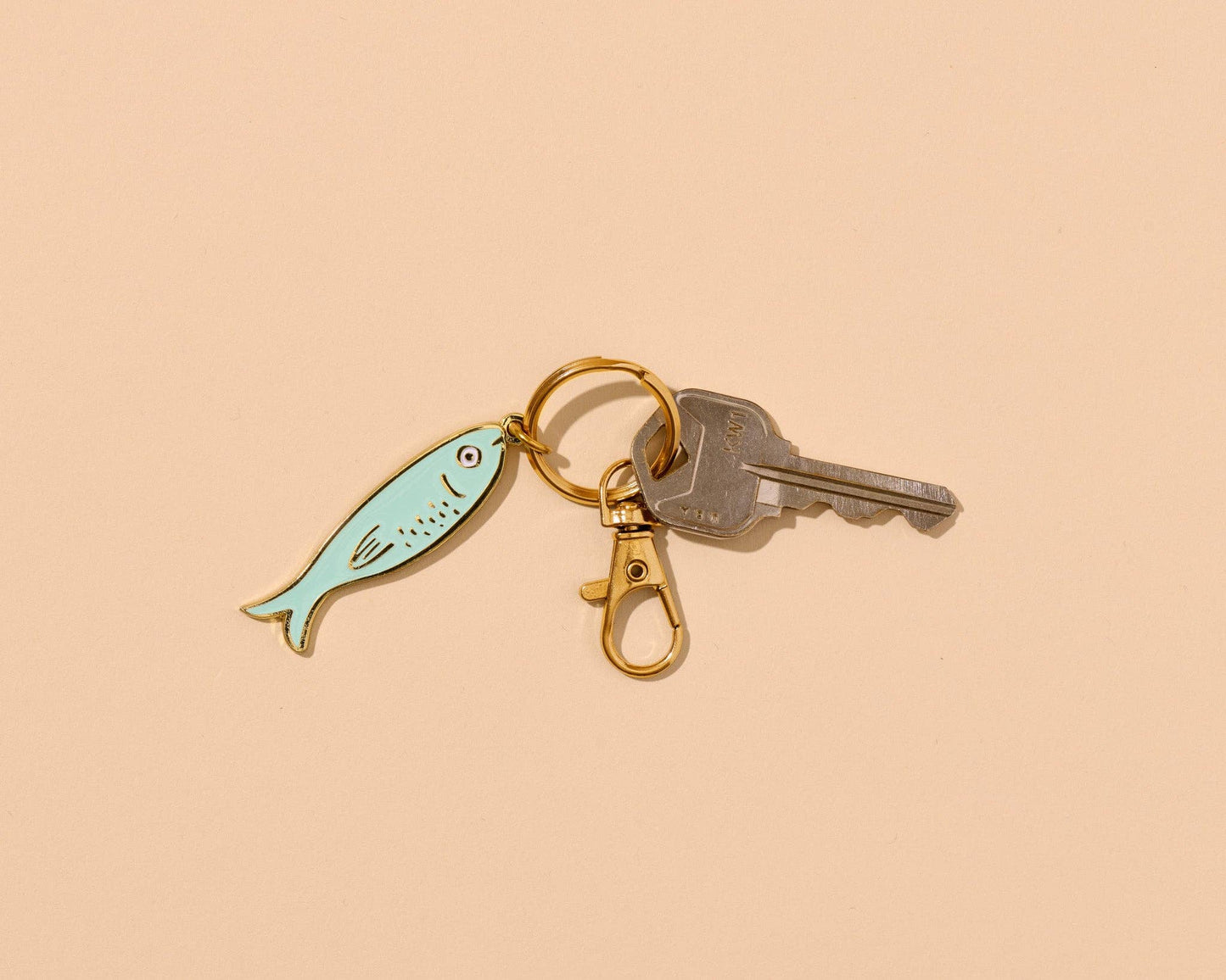 And Here We Are - Enamel Keychain & Bag Charm—Sardine (Tin Fish, Foodie Gift) - PMA Store at the Portland Museum of Art, Maine