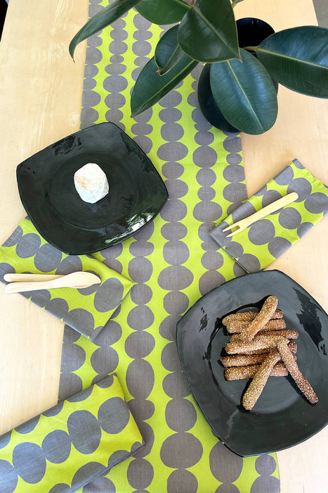 See Design - Table Runner: Stitch Coal