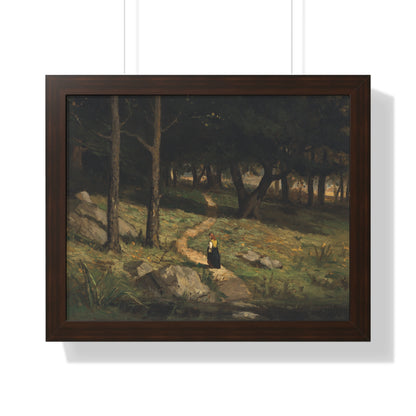 Untitled (Walking in the Woods), 1880s by Edward Mitchell Bannister Nature-Inspired Framed Poster, Wall Art, Interior Decor, Gift for Nature Lovers, Home Decoration - PMA Store at the Portland Museum of Art, Maine