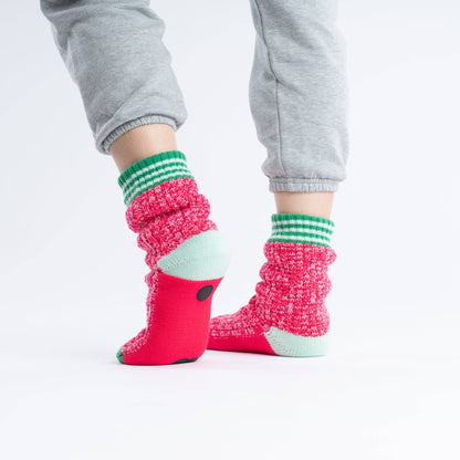Varsity Knit House Socks: Golden Olive / S/M - W 6-9<br>M 5-7.5 - PMA Store at the Portland Museum of Art, Maine