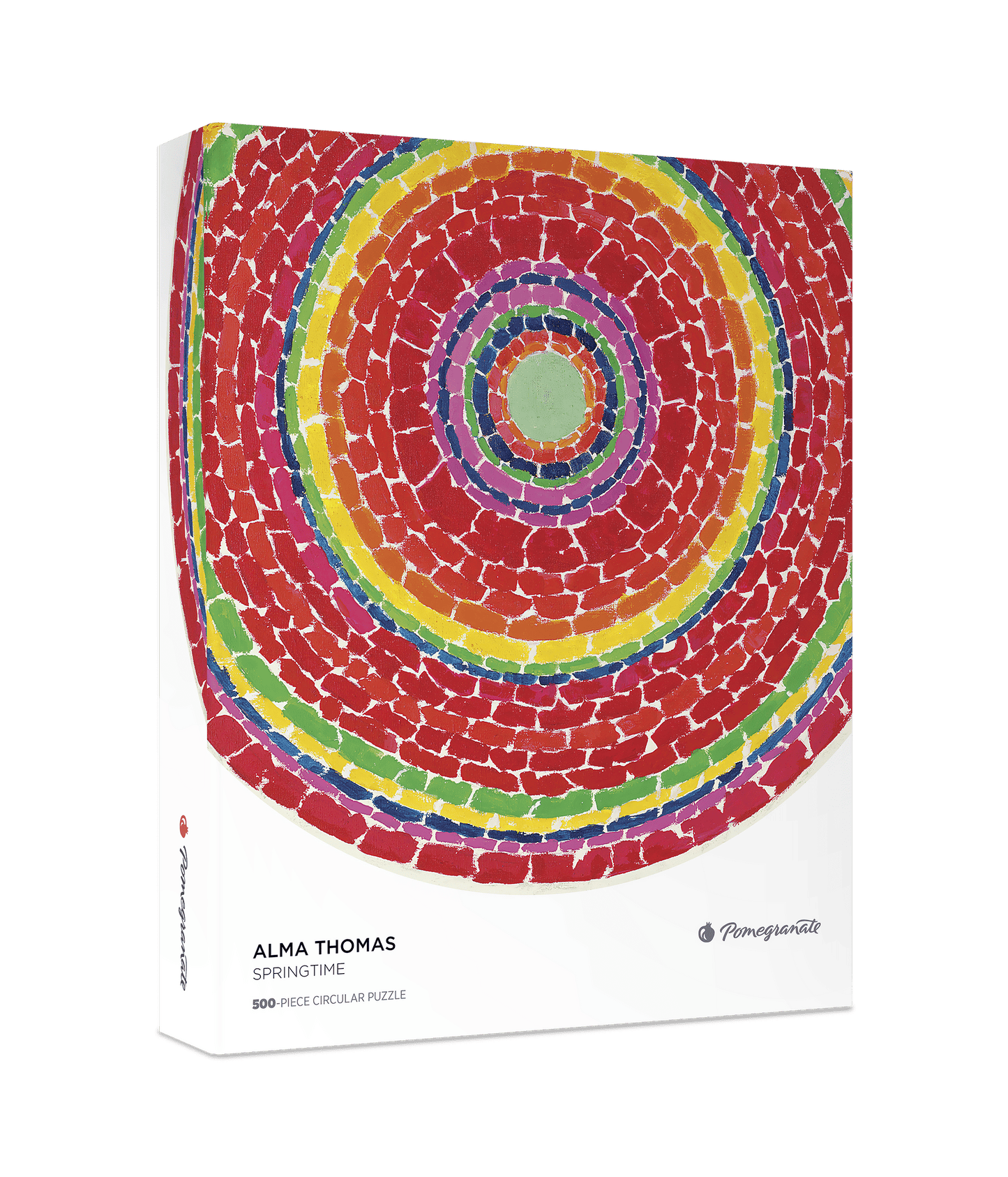 Pomegranate - Alma Thomas: Springtime 500-Piece Circular Jigsaw Puzzle - PMA Store at the Portland Museum of Art, Maine