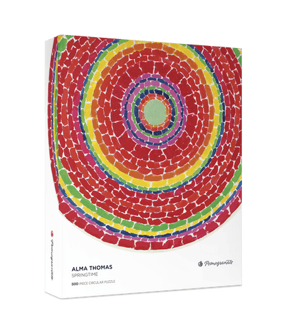 Pomegranate - Alma Thomas: Springtime 500-Piece Circular Jigsaw Puzzle - PMA Store at the Portland Museum of Art, Maine