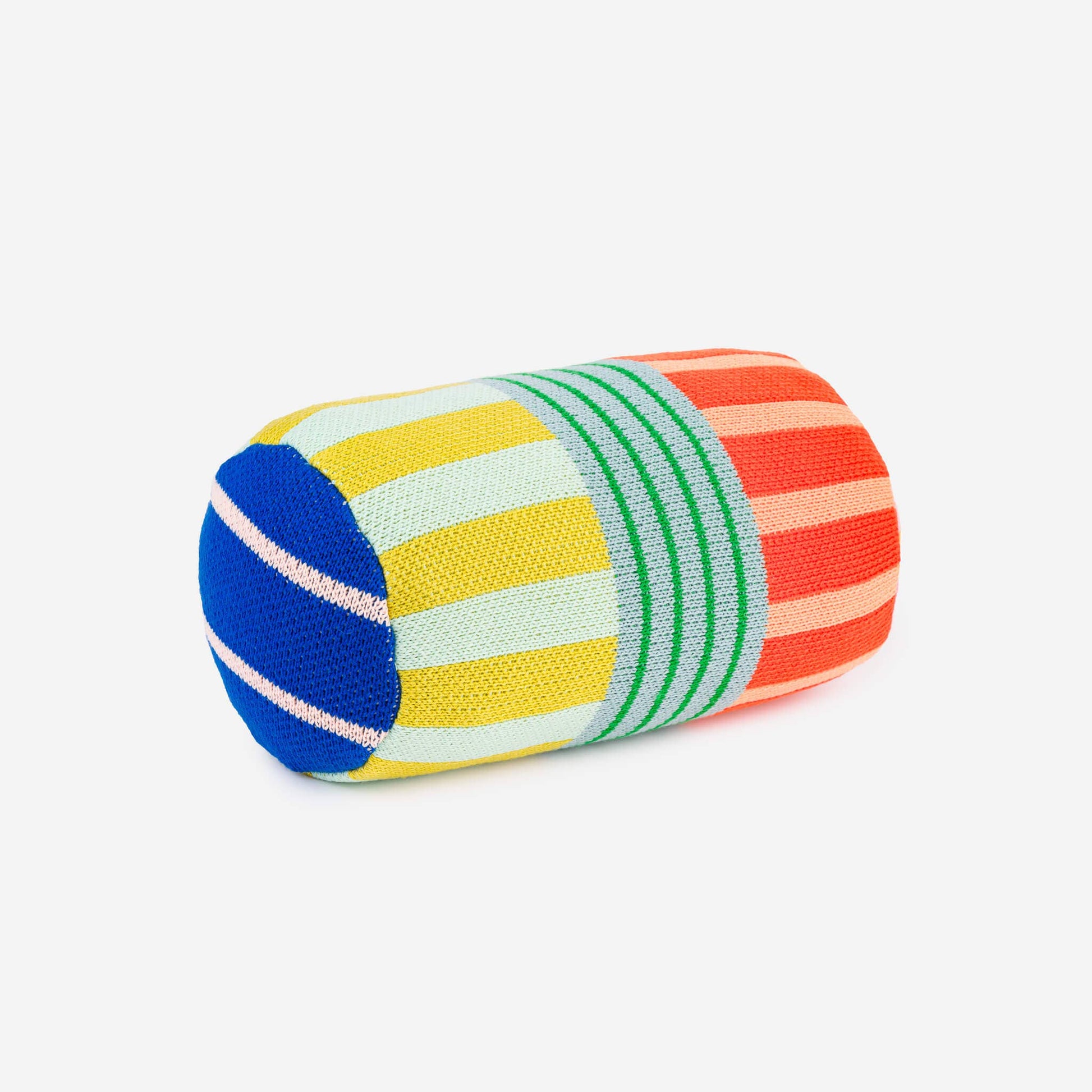 Patchwork Stripe Bolster Pillow: Desert - PMA Store at the Portland Museum of Art, Maine