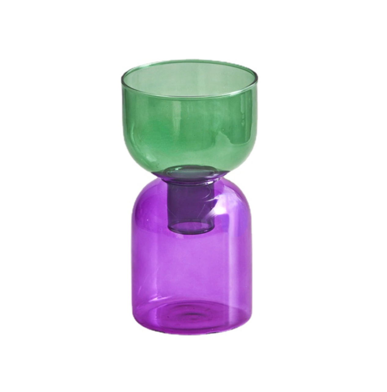 Two Way Terrarium Hydroponic Plant Vase / Candle Holder: Orange-Lilac - PMA Store at the Portland Museum of Art, Maine