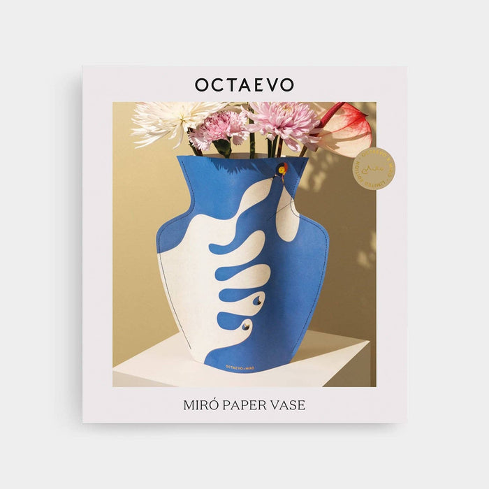 54 Celsius - OCTAEVO Miró Paper Vase - Blue - PMA Store at the Portland Museum of Art, Maine