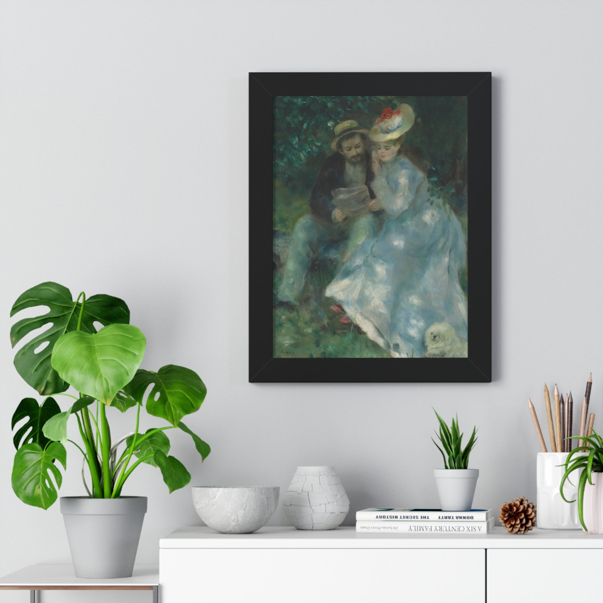 Confidences (Secrets) by Renoir, 1874 Framed Poster - Classic Art Print for Home Decor - PMA Store at the Portland Museum of Art, Maine