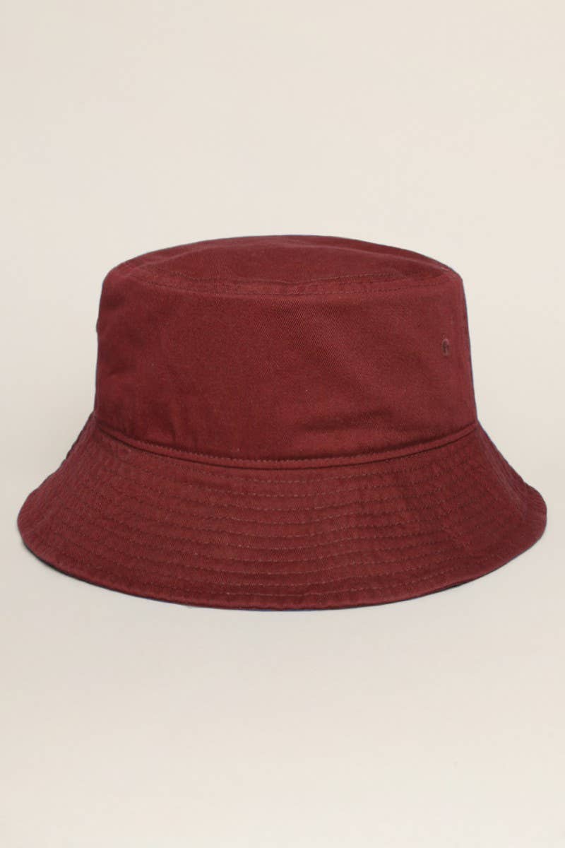 Fashion City - Solid Color Cotton Bucket Fisherman Hats: GREENTEA / S/M