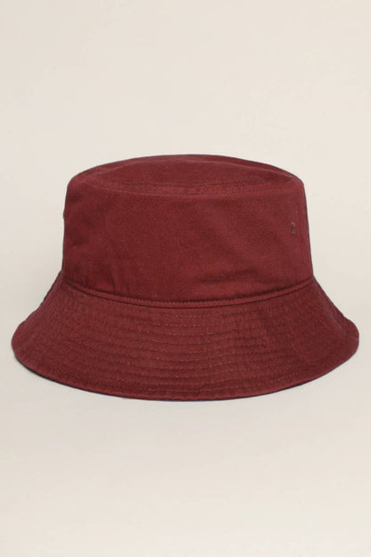 Fashion City - Solid Color Cotton Bucket Fisherman Hats: KHAKI / S/M