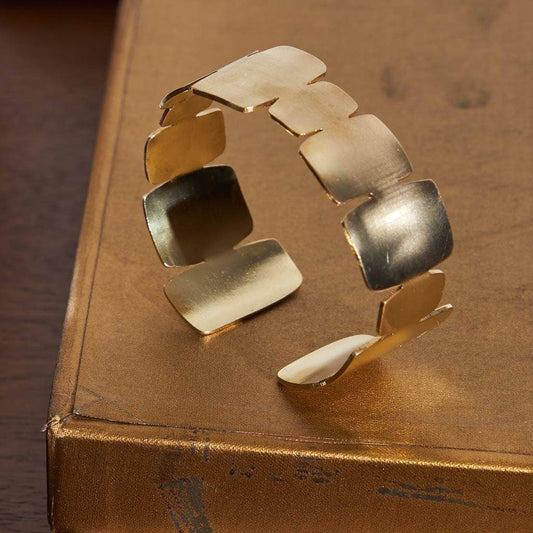 MULXIPLY - Mod Cairn Adjustable Cuff Bracelet - Brass - PMA Store at the Portland Museum of Art, Maine