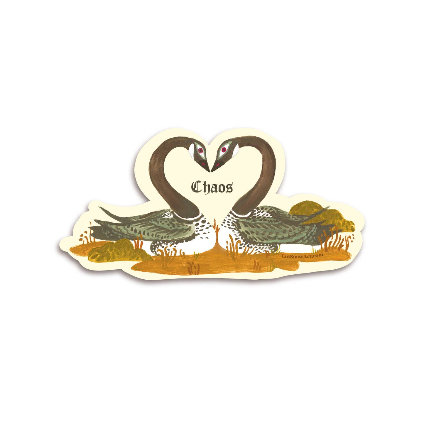 Lin Snow Art - Chaos Gooses Sticker - PMA Store at the Portland Museum of Art, Maine