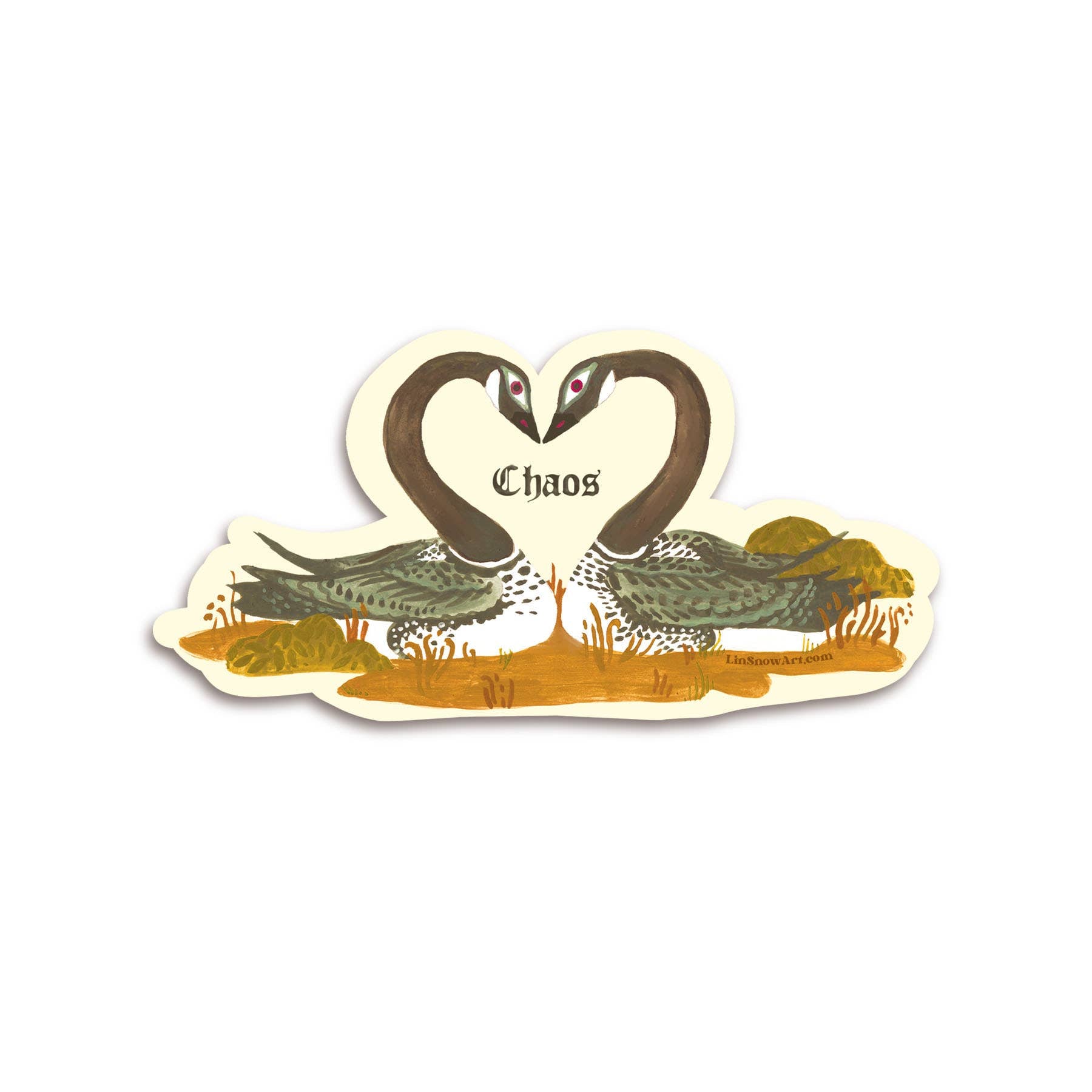 Lin Snow Art - Chaos Gooses Sticker - PMA Store at the Portland Museum of Art, Maine