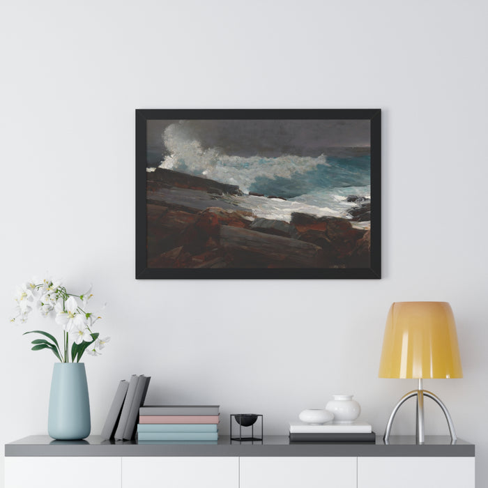Weatherbeaten by Winslow Homer Framed Poster - Coastal Wall Art for Home Decor
