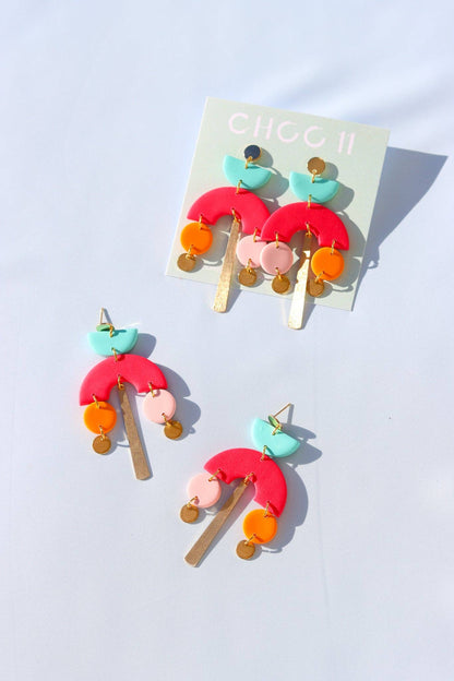 MIRANDA EARRINGS (COLOR BLOCK): Color block I - PMA Store at the Portland Museum of Art, Maine