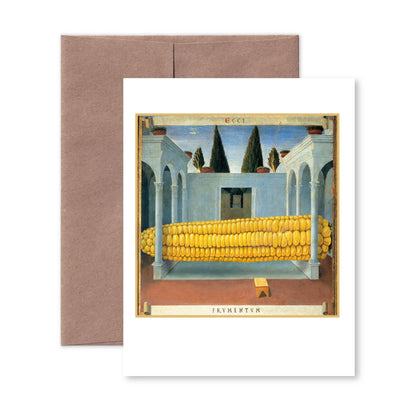 LAST 6: “Big produce: Corn" A2 notecard: Recycled white envelopes - PMA Store at the Portland Museum of Art, Maine