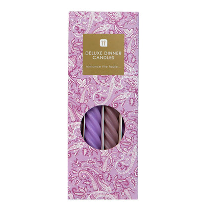 Pink & Purple Spiral Taper Candles | 4 Pack | Home Decor | - PMA Store at the Portland Museum of Art, Maine