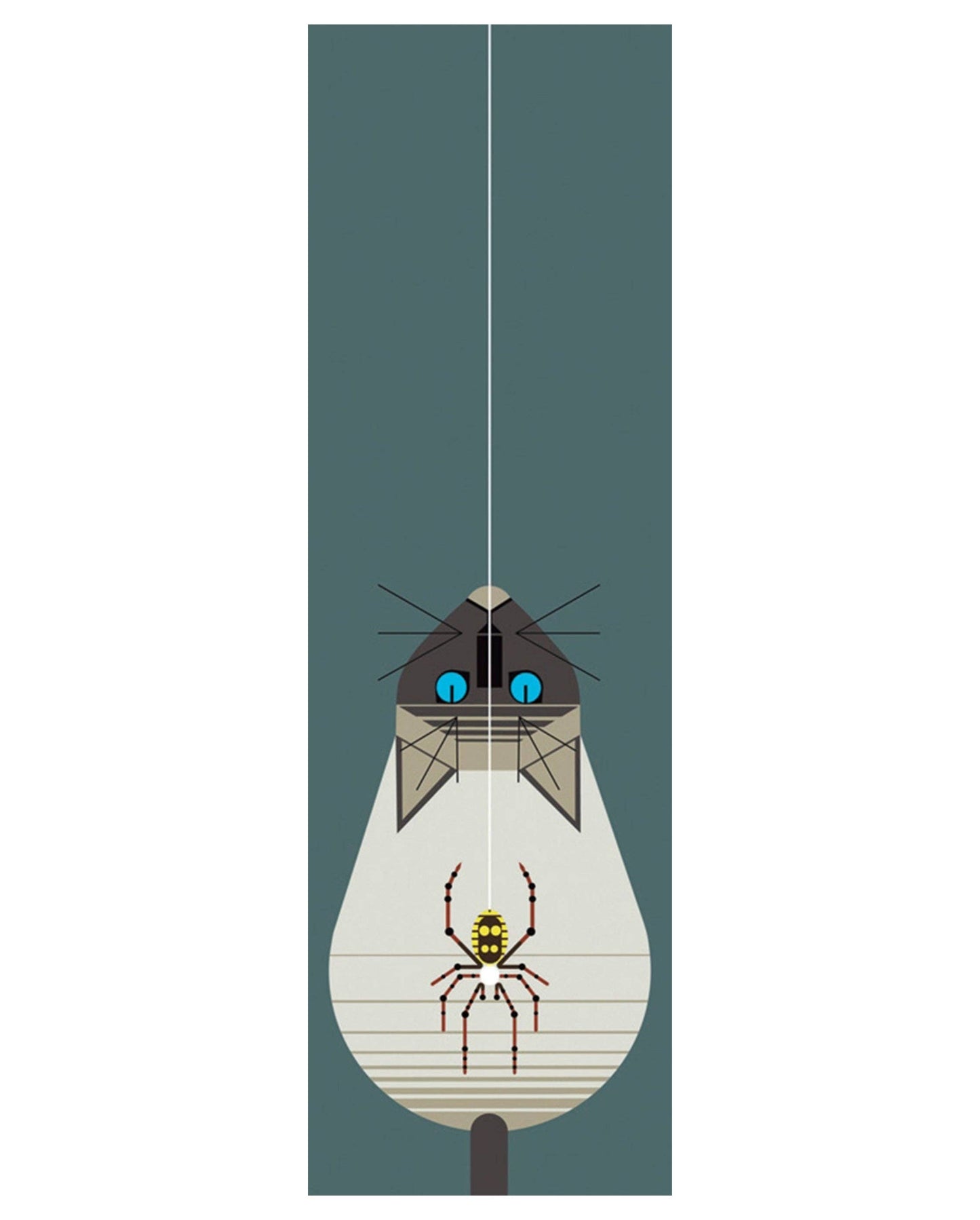 Pomegranate - Charley Harper: Along Came a Spider Bookmark - PMA Store at the Portland Museum of Art, Maine