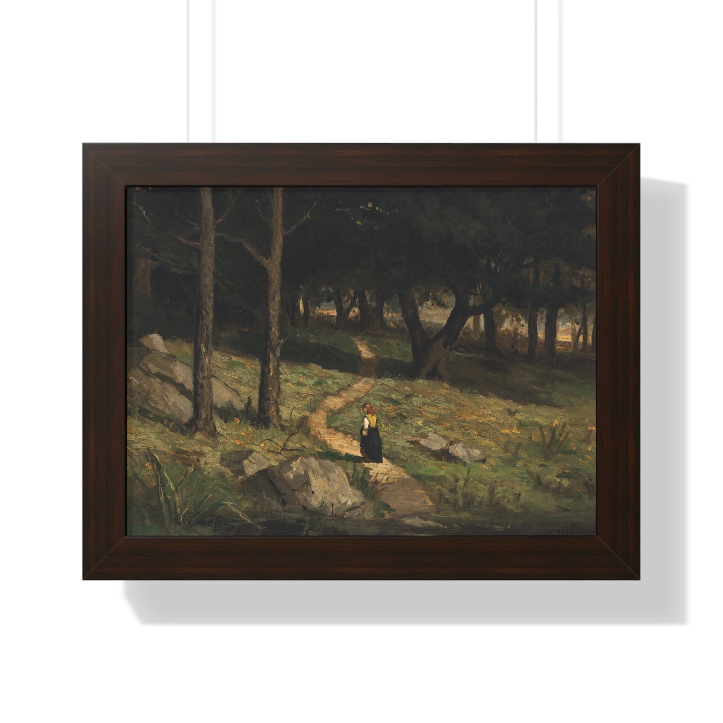 Untitled (Walking in the Woods), 1880s by Edward Mitchell Bannister Nature-Inspired Framed Poster, Wall Art, Interior Decor, Gift for Nature Lovers, Home Decoration - PMA Store at the Portland Museum of Art, Maine