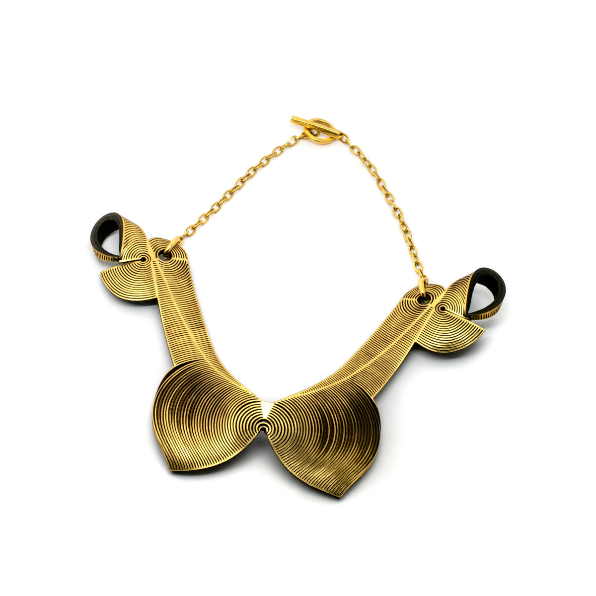 Oropopo - El Malpais Flower Collar: Gold - PMA Store at the Portland Museum of Art, Maine