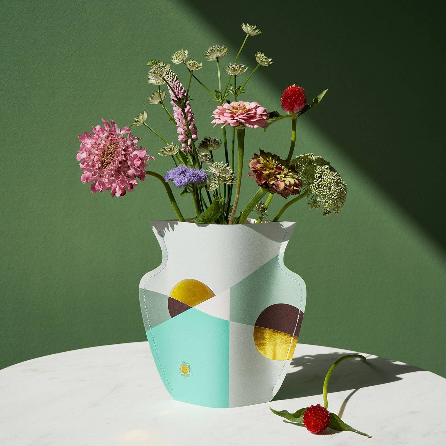 OCTAEVO Siena Mini Paper Vase: Mint - PMA Store at the Portland Museum of Art, Maine