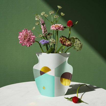 OCTAEVO Siena Mini Paper Vase: Mint - PMA Store at the Portland Museum of Art, Maine