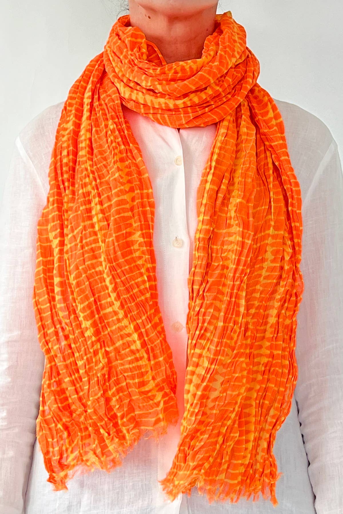 Cotton Scarf: Wall Aqua/Blue - PMA Store at the Portland Museum of Art, Maine