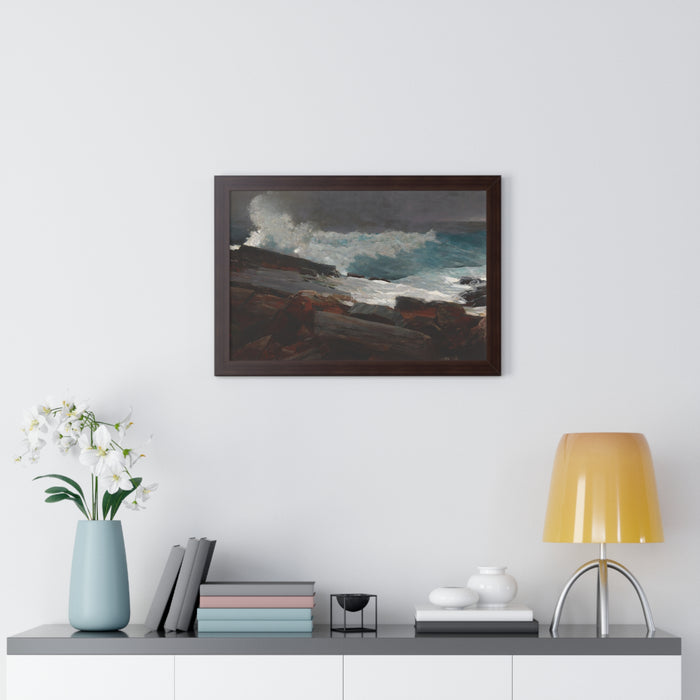 Weatherbeaten by Winslow Homer Framed Poster - Coastal Wall Art for Home Decor