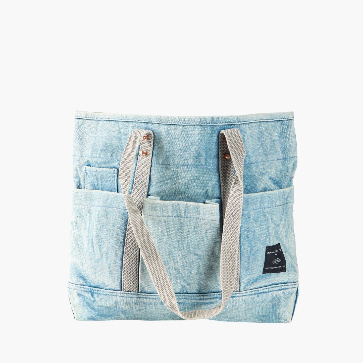 IMMODEST COTTON - Construction Tote | Acid Wash - PMA Store at the Portland Museum of Art, Maine