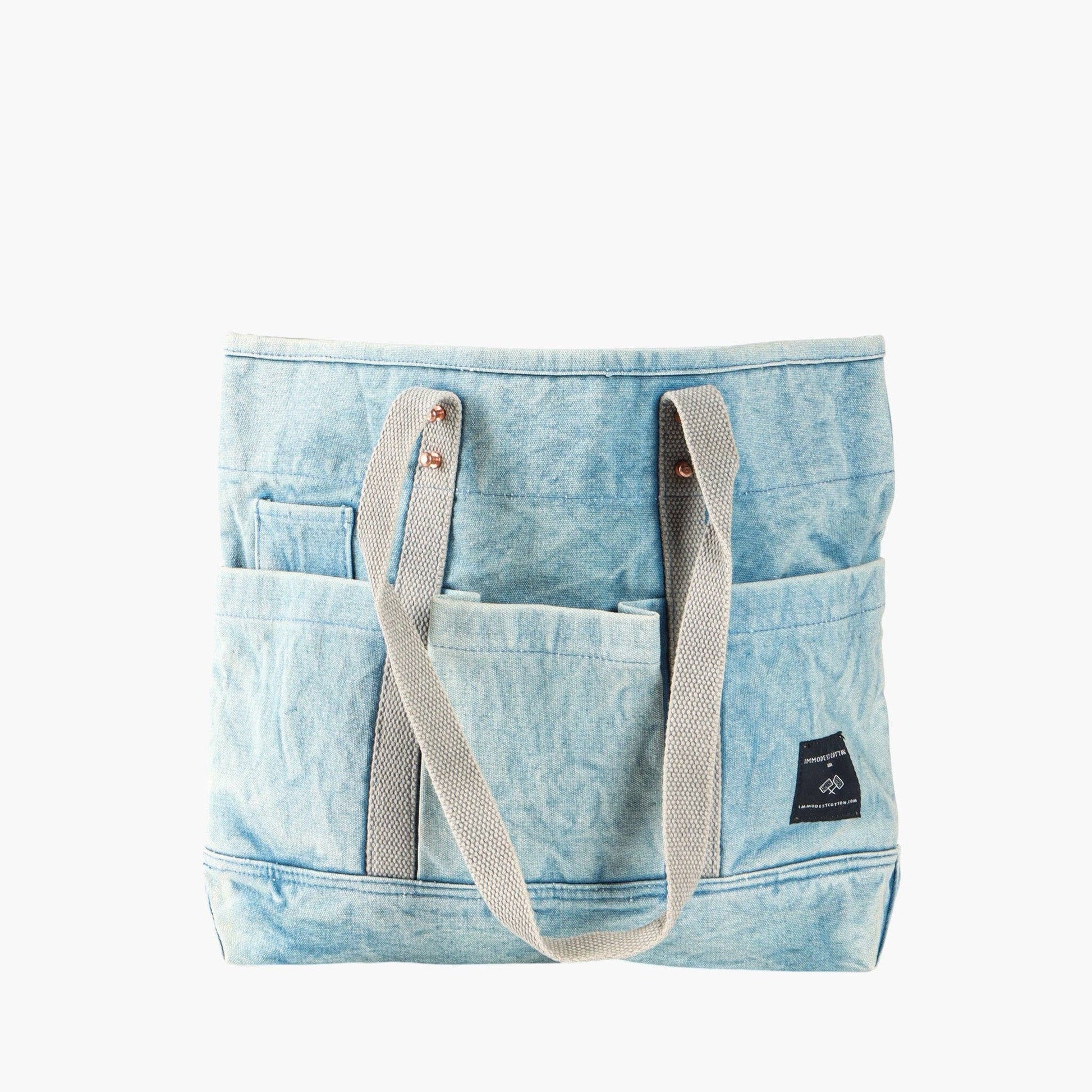 IMMODEST COTTON - Construction Tote | Acid Wash - PMA Store at the Portland Museum of Art, Maine