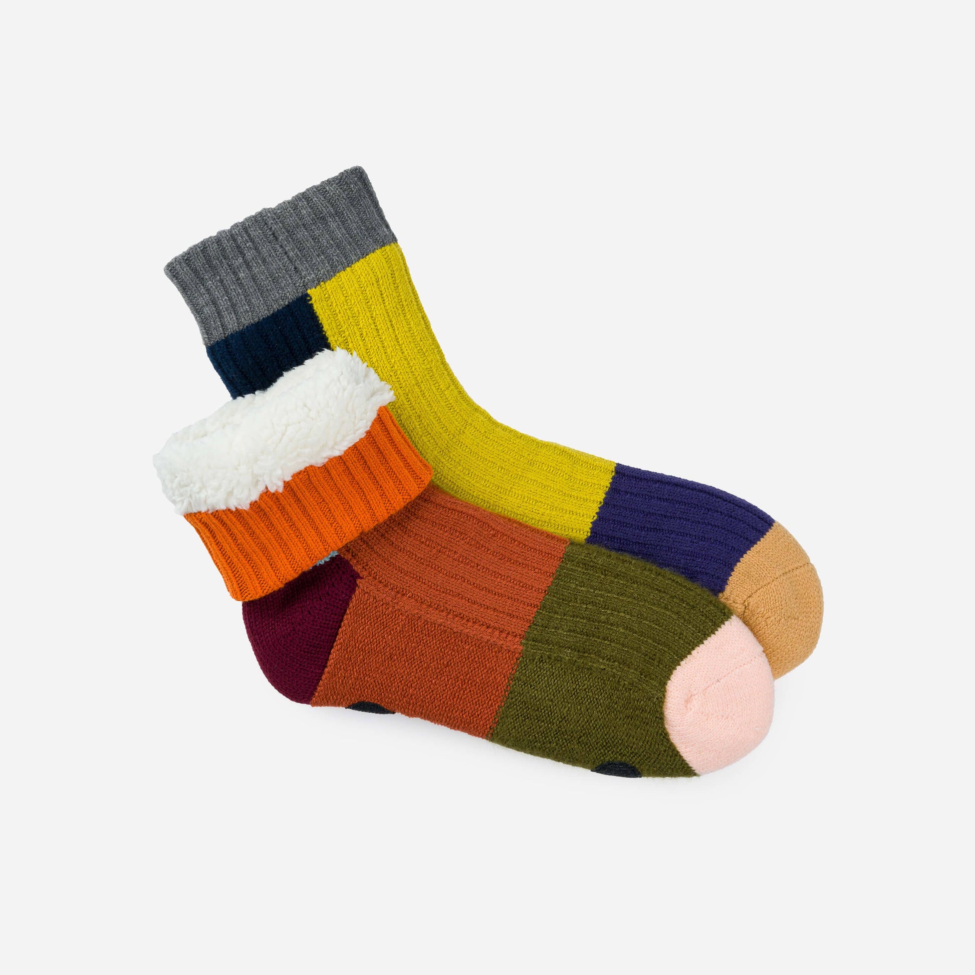 VERLOOP | knits - Mismatch House Socks: Rainbow / L/XL - W 9.5-12.5<br>M 8-11 - PMA Store at the Portland Museum of Art, Maine