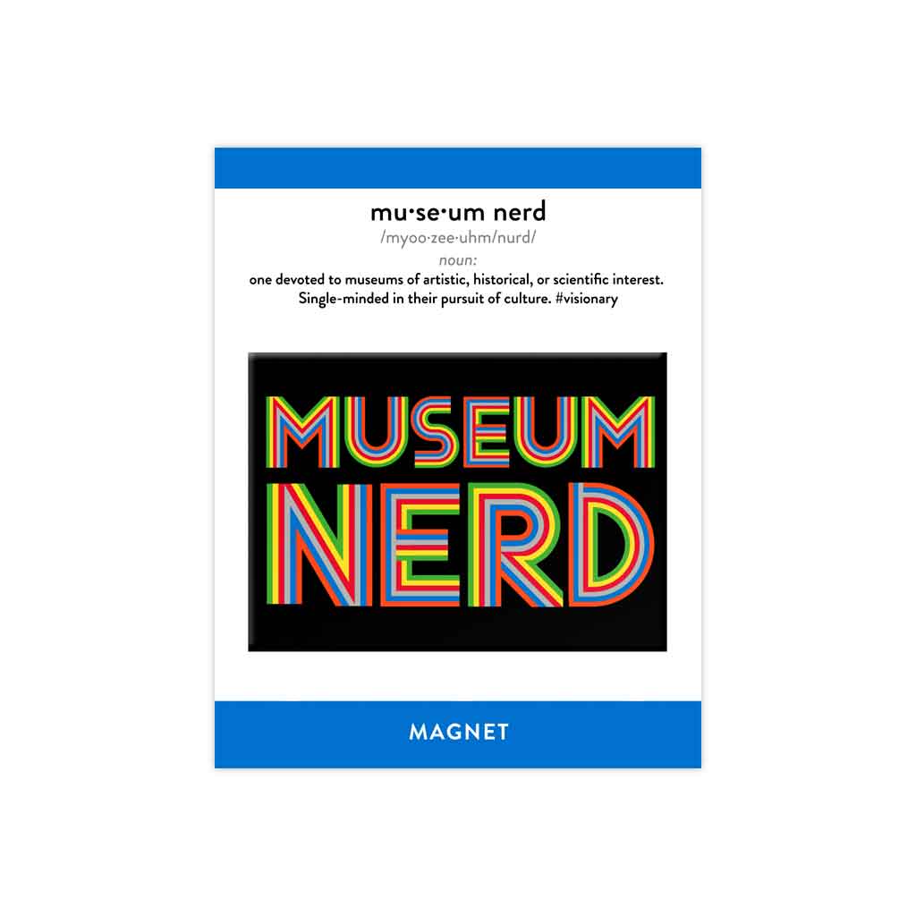 Museum Nerd Classic Black Magnet: None (Loose) - PMA Store at the Portland Museum of Art, Maine