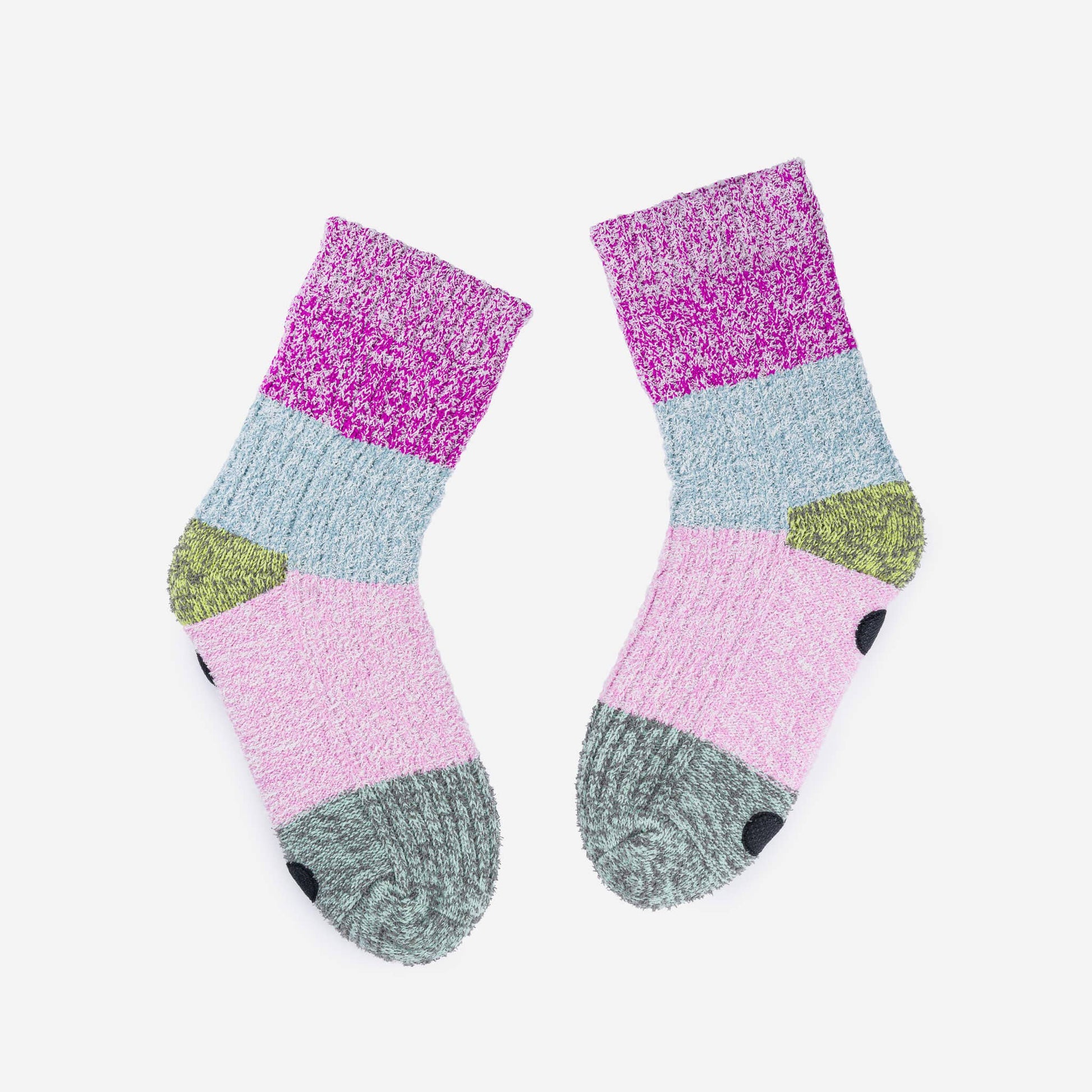 Color Band House Socks: Poppy Teal / L/XL - W 9.5-12.5<br>M 8-11 - PMA Store at the Portland Museum of Art, Maine