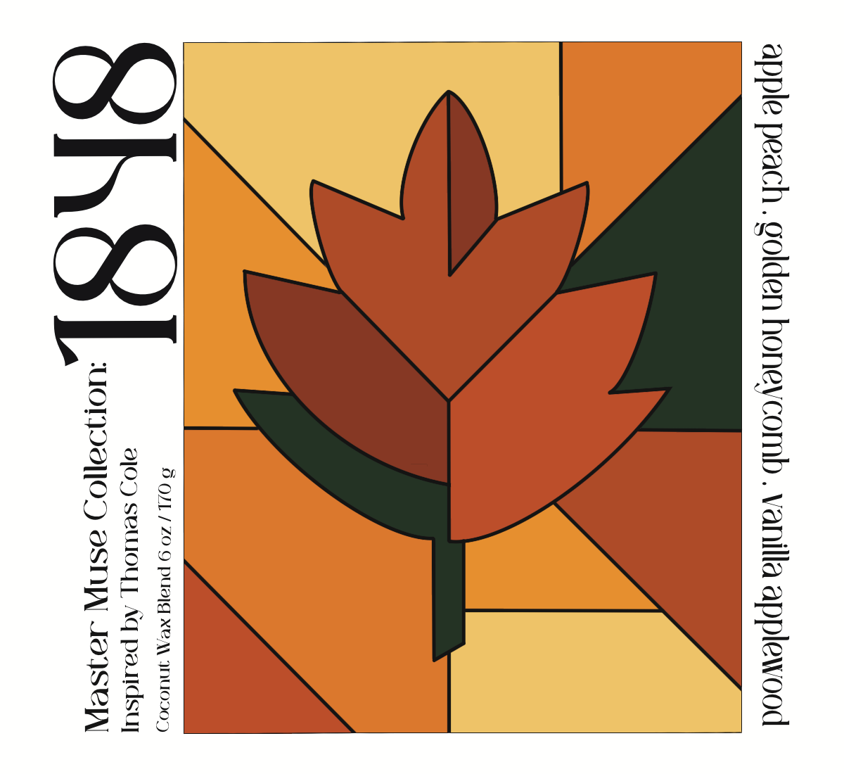 The Scented Palette - Apple Honey Thomas Cole-Inspired Fall Art Candle — 1848: Candle
