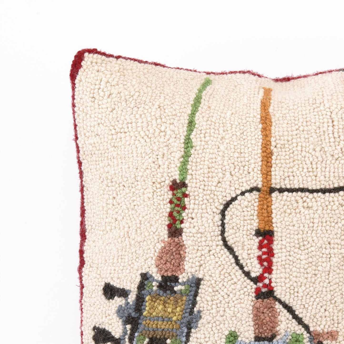 Peking Handicraft - Fishing Rods Hook Pillow - PMA Store at the Portland Museum of Art, Maine