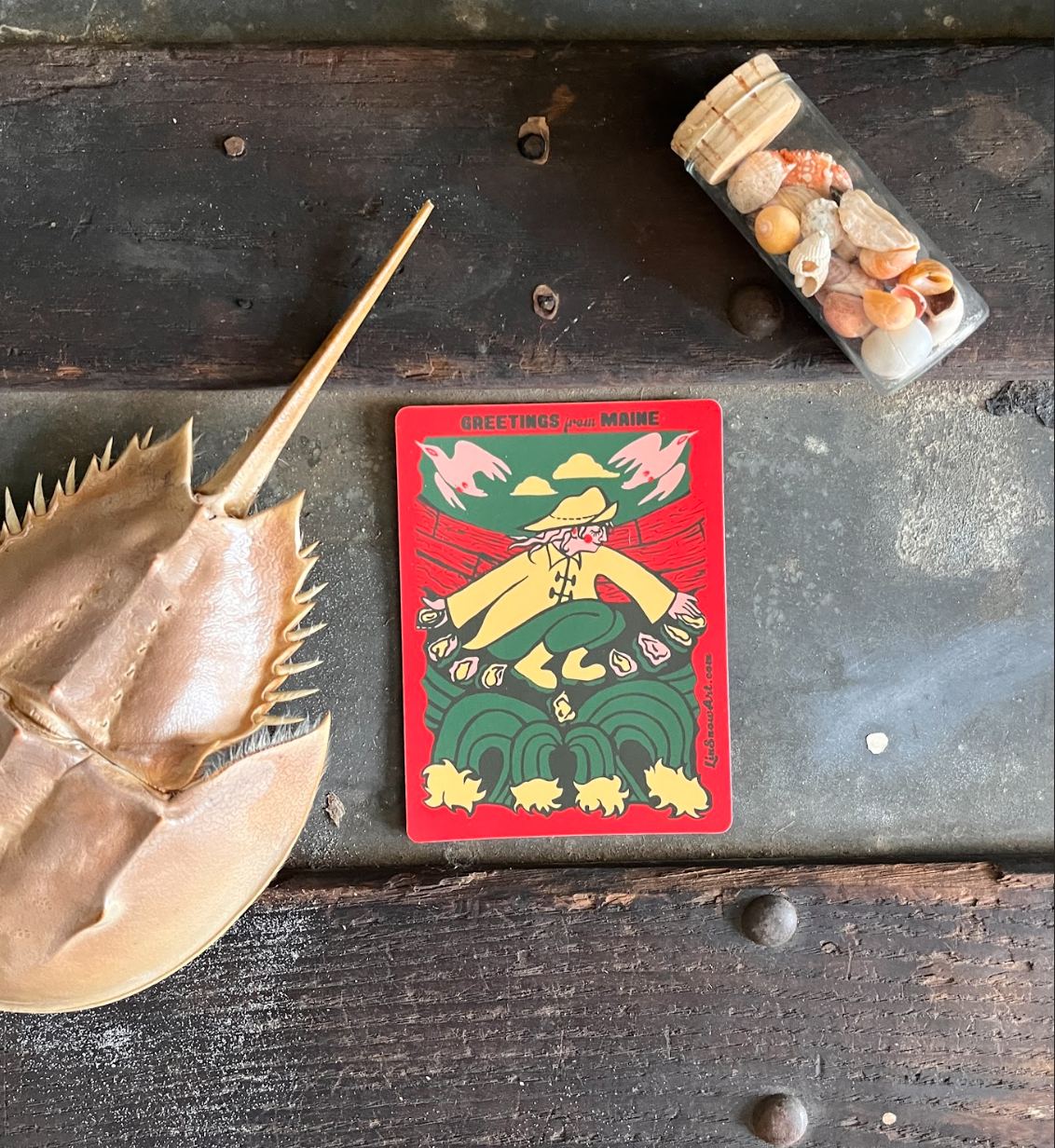 Lin Snow Art - Greetings From Maine Oyster Magician - PMA Store at the Portland Museum of Art, Maine