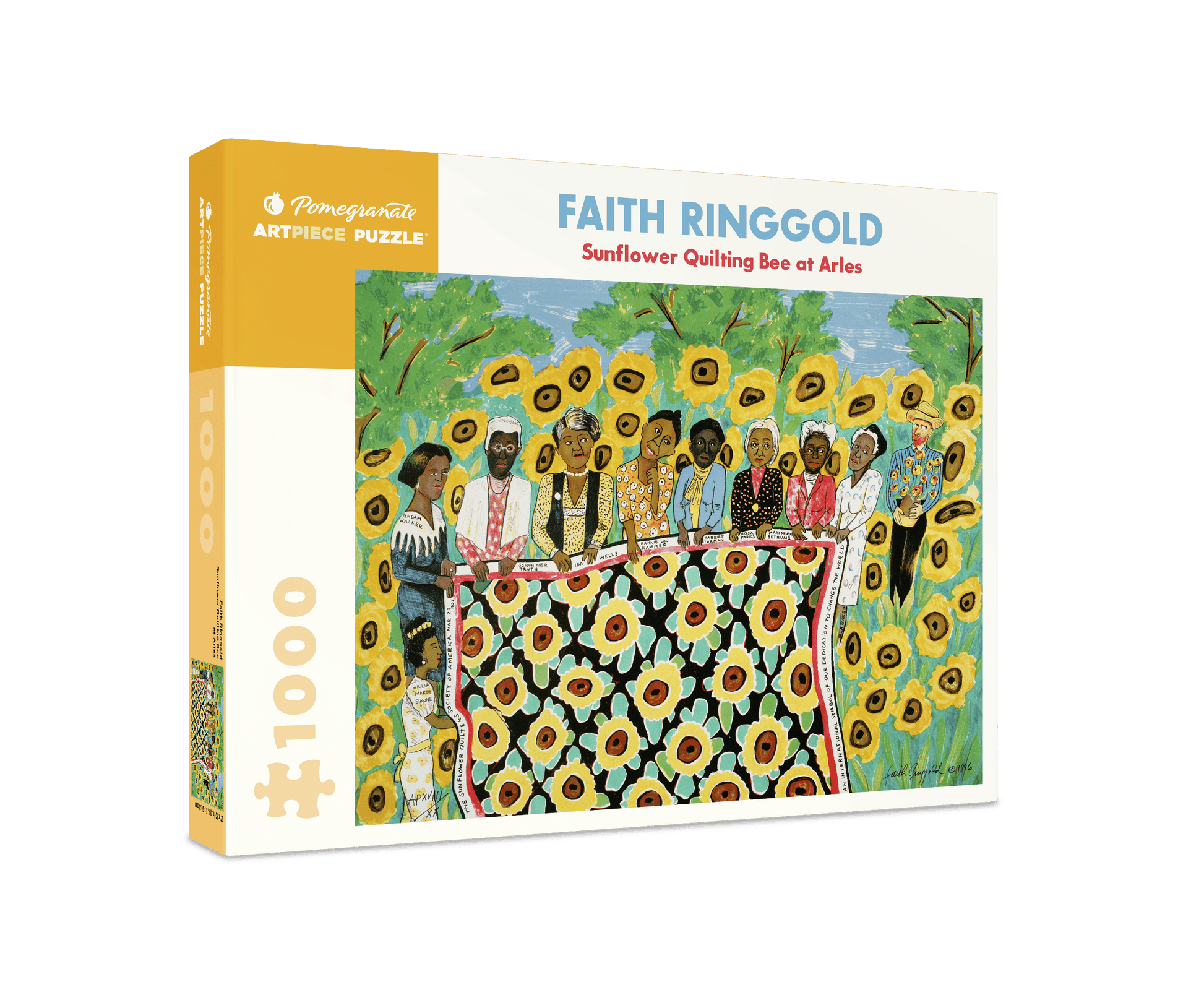 Pomegranate - Faith Ringgold: Sunflower Quilting Bee at Arles 1000-Piece Jigsaw Puzzle - PMA Store at the Portland Museum of Art, Maine