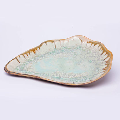 Alison Evans Ceramics - Medium Oyster Plate: Pearl - PMA Store at the Portland Museum of Art, Maine