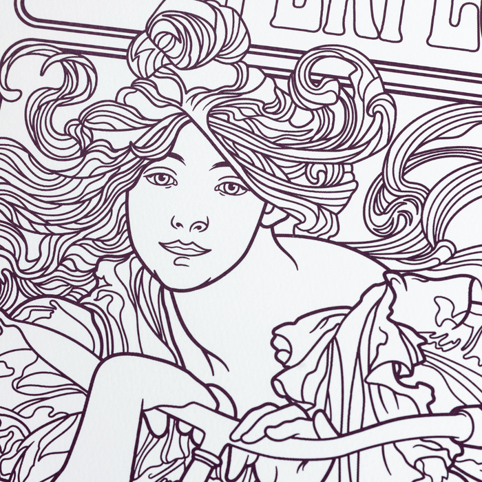 Today is Art Day - Alphonse Mucha - Coloring Book