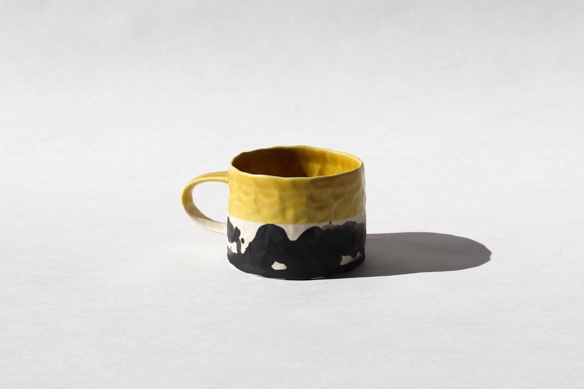 Elizabeth Benotti Ceramics - Pinched Splatter Mug: Deep ocean - PMA Store at the Portland Museum of Art, Maine
