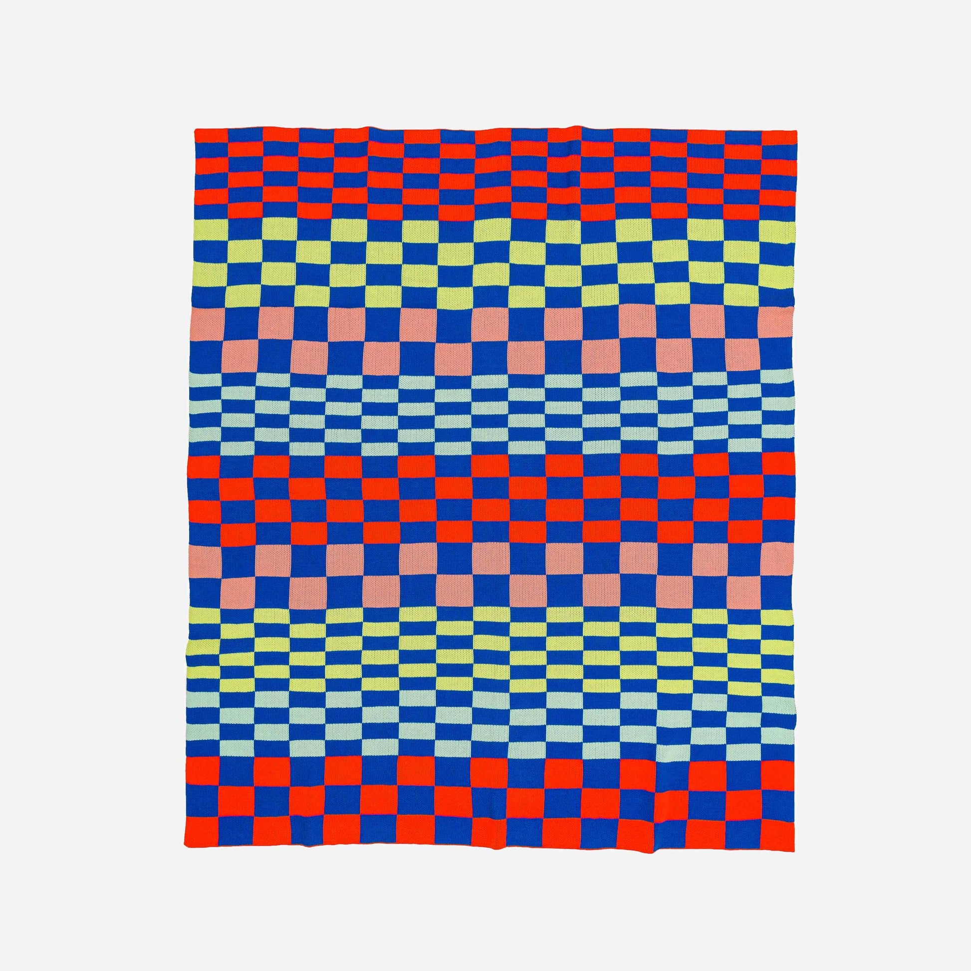 Mosaic Checkerboard Throw: Wine Red - PMA Store at the Portland Museum of Art, Maine